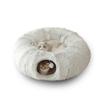 Indoor Plush Cat Bed With Tunnel For Cats Multifunctional Cat Tunnel Bed With Peephole Fluffy Donut Cat Bed With Tunnel