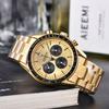 Men's Multifunction Quartz Watch Waterproof Stainless Steel Sport Wristwatch