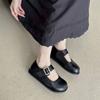 Shallow mouth breathable Doudou shoes women's summer new Mary Jane shoes one-word buckle flat shoes casual single shoes women
