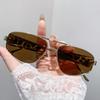 New designer-style double-bridge sunglasses, cat-eye sunglasses for women, European and American style, high-end metal-framed sunglasses