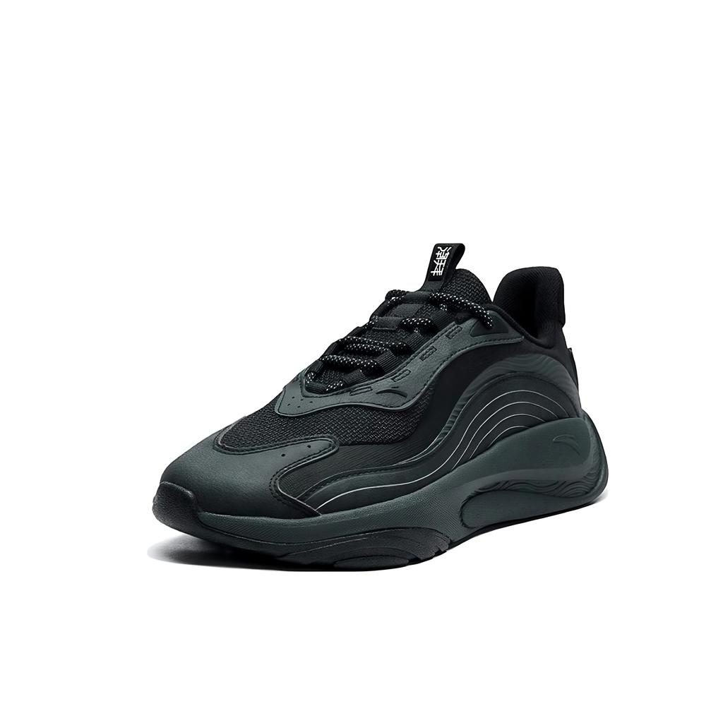 Anta Tide Worship 4.0 Vielseitig Bequem Mode Rutschfest Verschleißfest Stoßdämpfung Low-Top Dad Schuhe Damen Sneaker Schwarz 122518846R-2