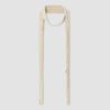 Symmetric Percent Velour Skinny Tie / Beige
