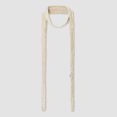 Symmetric Percent Velour Skinny Tie / Beige