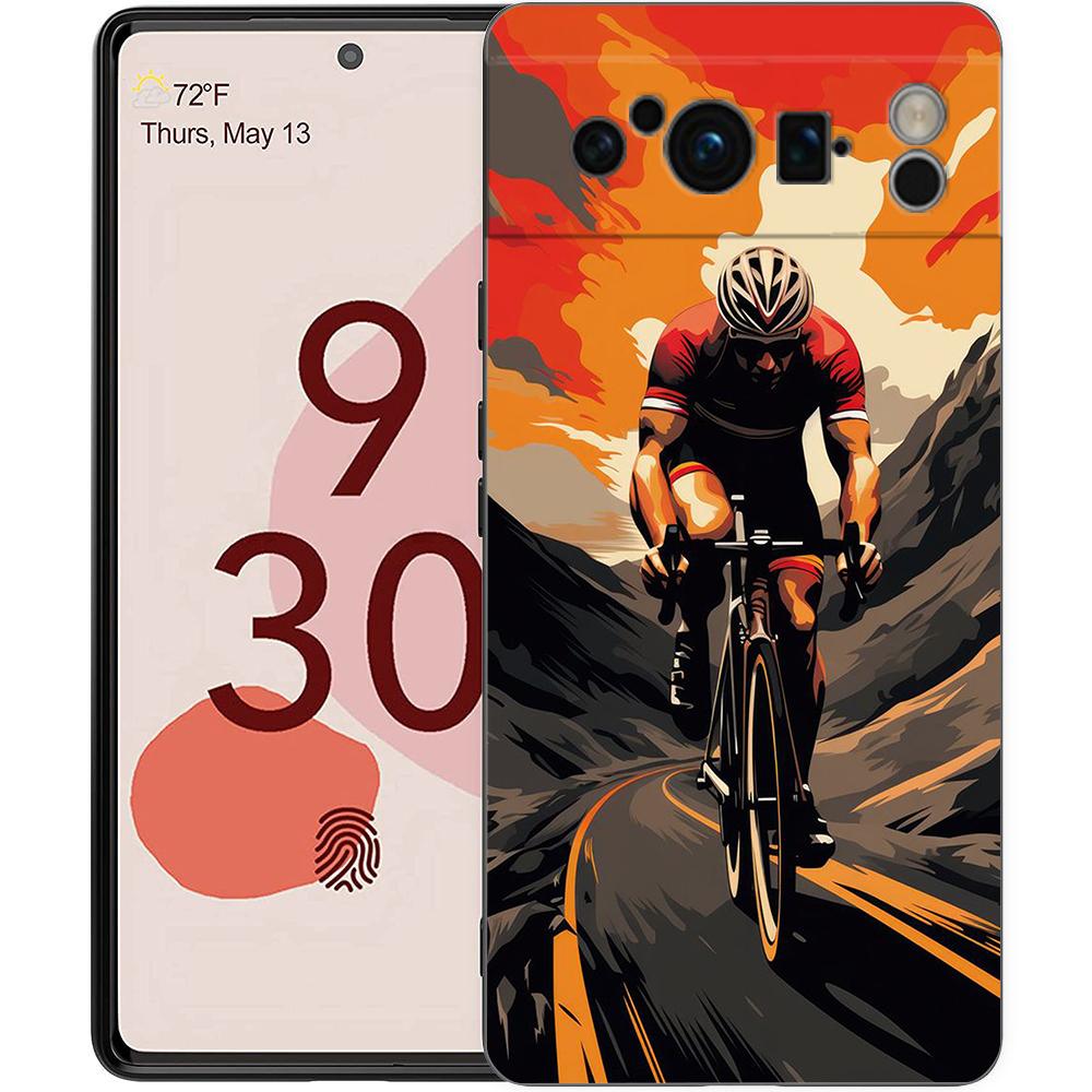 

Phone Case Cover for Google Pixel/9/8/7/6/7A/6A/Pro Shockproof Soft TPU 9/Pro/XL Shell Capas Fundas BIKE Cycling Art Coque Bags Pixel 6a
