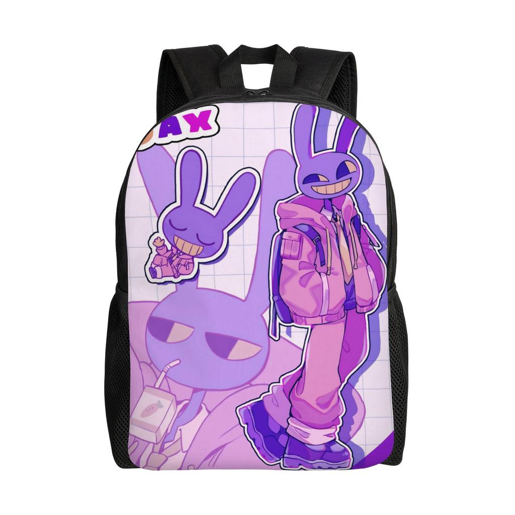 J-Jaxs Purple Rabbit Backpack for Men Women Fashion High School Hiking Travel Daypack  Laptop Computer Shoulder Bag Outdoor