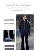 Korean Style High Waist Black Flare Pants for Women - Slimming Wide Leg Suit Pants for Spring and Autumn (Petite 145)