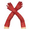 Solid Color Glittering Gloves Long Masquerades Party Mittens Fashion Sequined Gloves  Lady
