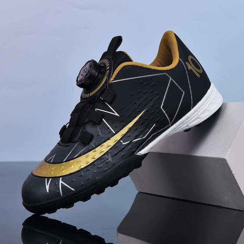 Artificial Turf Nailed Shoes Leather Foot Student Training Buckle Non-slip Soccer Shoes Children Spinning Teen