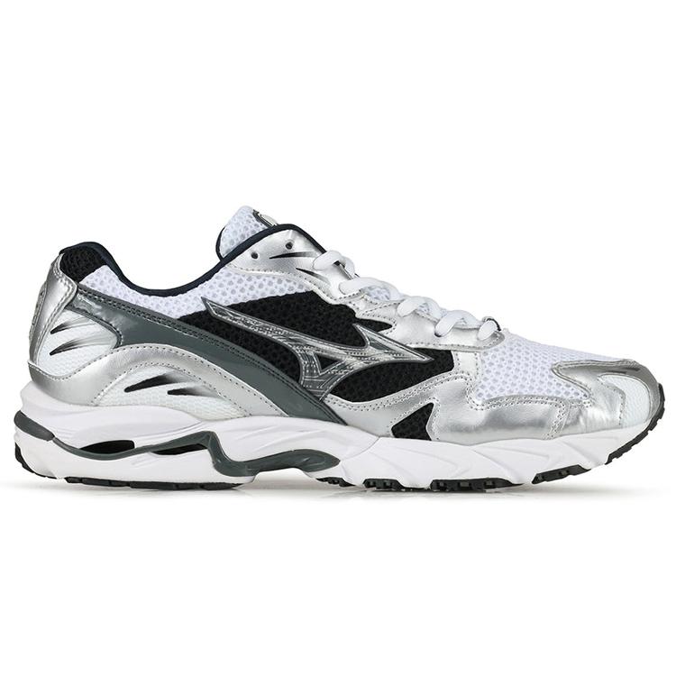 New Mizuno Wave Rider 10 White Silver Black D1GA210405