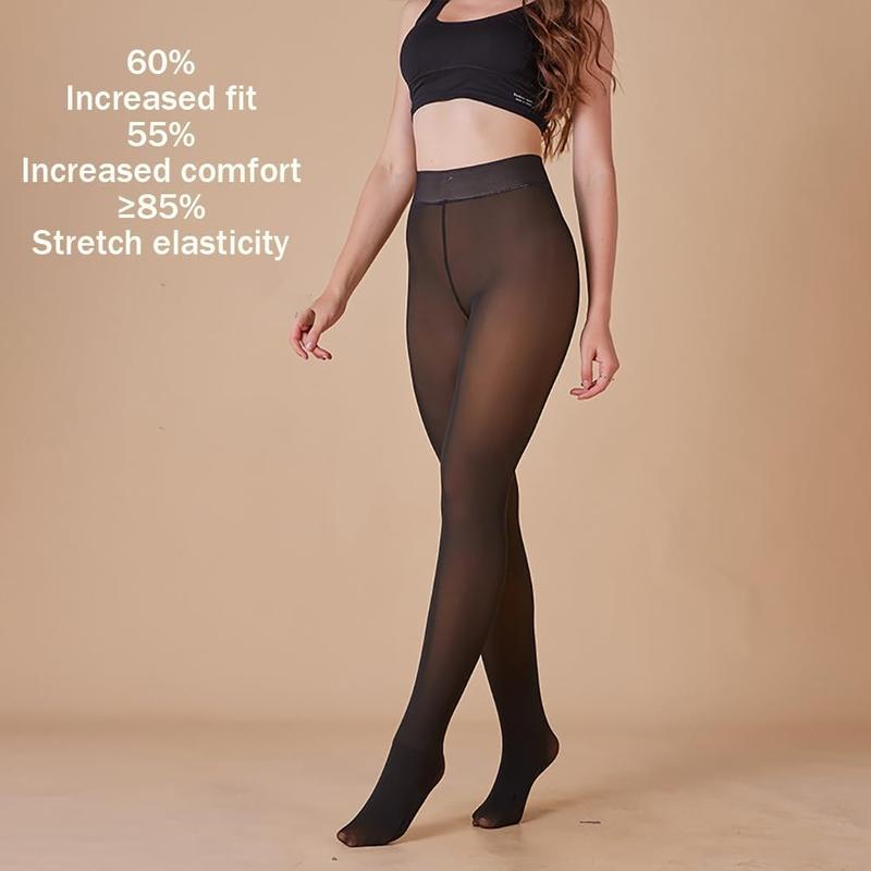 

Women Anti-Snagging Fleece Lined Leggings Sheer Pantyhose,Fleece Lined Tights Leggings Women, Black Tights Thermal Warm One Size