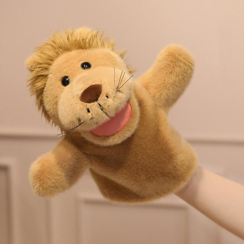Cartoon Animal Plush Hand Puppet, Movable Mouth Interactive Glove Doll, Kids Early Education Storytelling Soothing Toy Universal Multiple Styles