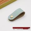 Leather Handle for Cabinet Door and Drawer - Single Hole, Pure Copper Accents
