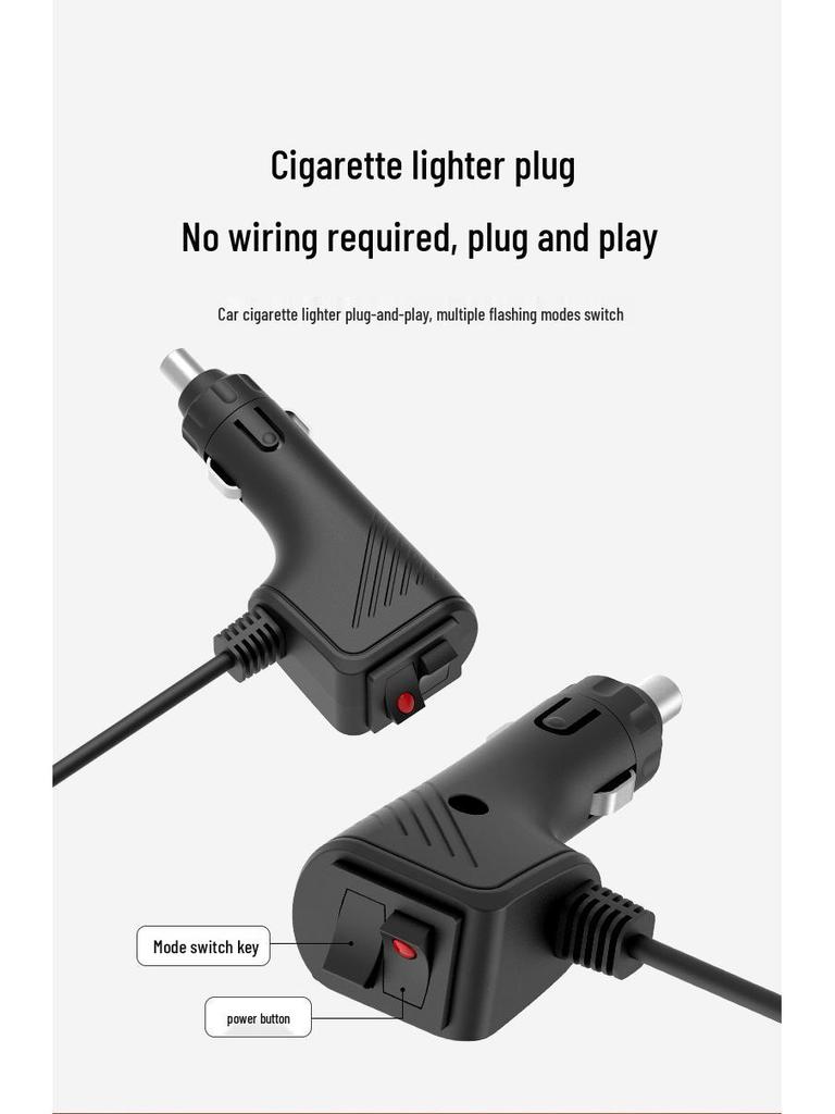 Universal Car Rotating LED Safety Warning Light with Magnetic Base