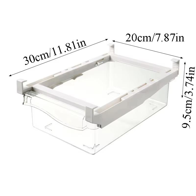 1/2pcs Fridge Drawer Organizer Reusable Pull-out Transparent Food Storage Container for Refrigerator Home Kitchen Accessories