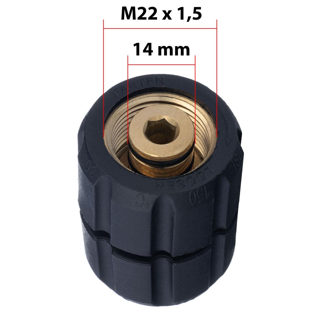 Adapter / swivel adapter for connecting pressure washer hoses 2x GW M22x1.5mm