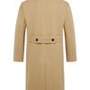 Herren Premium Wollmischung Zweireihiger Langer Peacoat