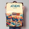 Greece Travel Poster Customized Vintage Metal Signs Wall Art Retro Tin Plaque for Decoration Home Decor Living Room Accessories