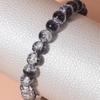 Beaded Bracelet 8mm Natural Stone Lava Tiger Eye Black For Women Matte Bangle Onyx Jewelry Stre K4D1