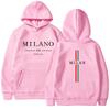 Womens Hoodies Sweatshirt Milan Print Pullover Casual Jogging High Quality Mens Clothing Daily Versatile Tracksuit Y2k Tops