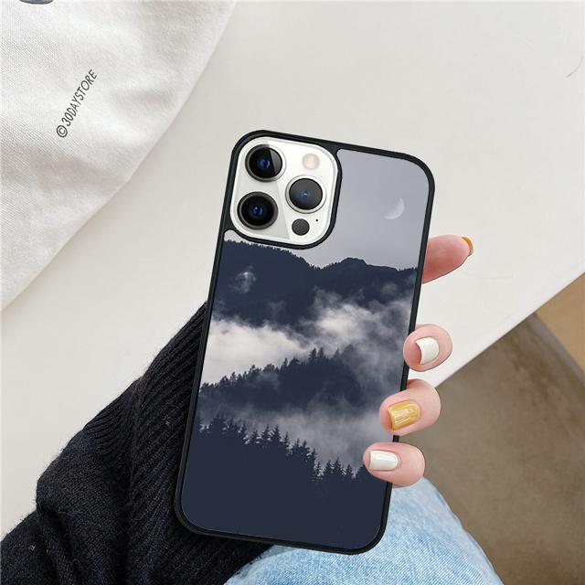 Mountain Forest Clouds Coque Shell For iPhone 17 Air 15 16e 14 13 12 Pro Max 11 Pro Max Plus Phone Case Cover