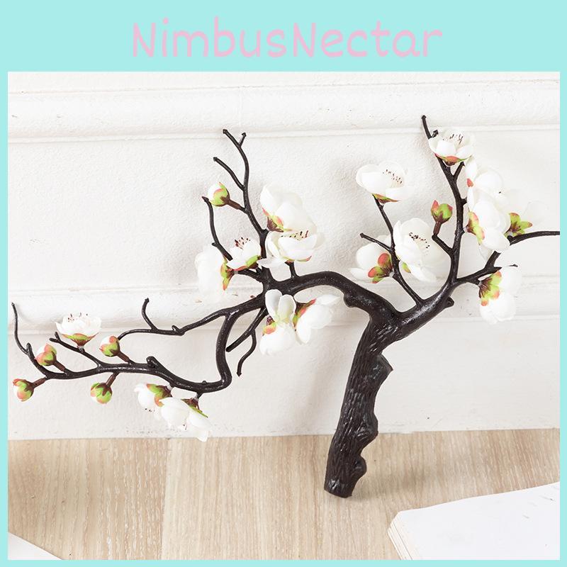 Prunus Potted Mume Simulation Artificial Flower Home Living Decoration Room