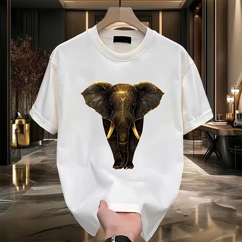 Trendy Brand Short-Sleeved Pure Cotton Men'S Printed T-Shirt Trendy Men'S And Women'S Versatile Round Neck T-Shirt Men'S