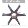 Neoprene Outboard Motor Water Pump Impeller with Keyed Brass Sleeve, Six Radially Arranged Blades and Reference Numbers 379475 and 777130