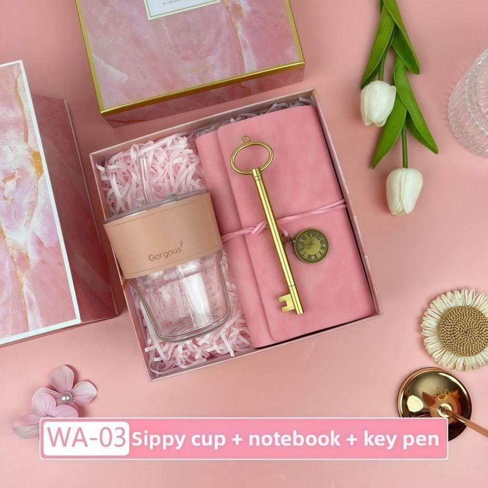 3IN1 Souvenir Gift Set Stylish Design Fan/Towel/Cup Practical Gift Sets with Paper Bag Luxury Gift Box Set Personalized Gifts