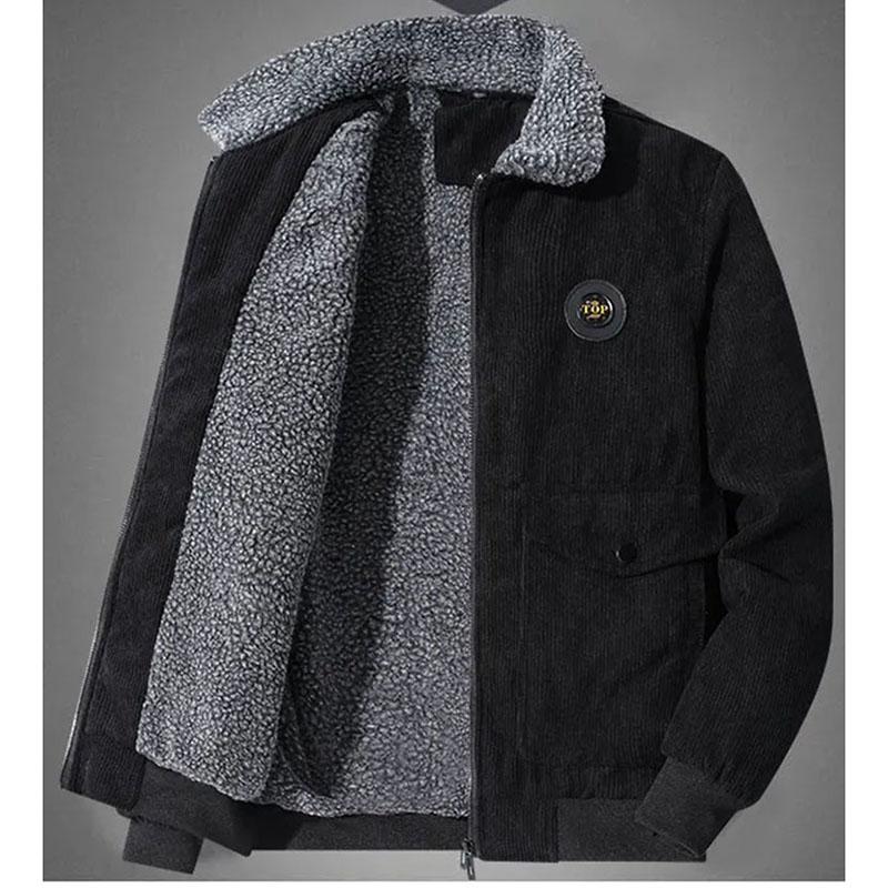 Corduroy Jacket 2025 New Addition Velvet Jacket Autumn And Winter Addition Velvet Cotton Coat Lamb Velvet Cotton Coat