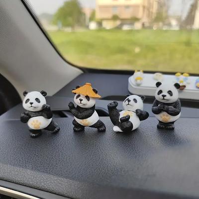 Desene animate Panda mașina decor jucării populare suvenir zână grădină miniaturi figurine de acțiune desktop home decor