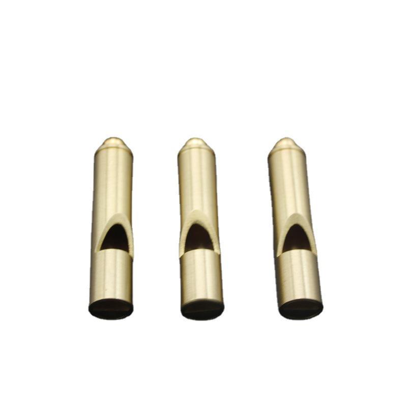 Brass Brushed Whistle: Outdoor Survival, Referee, Key Pendant Accessory