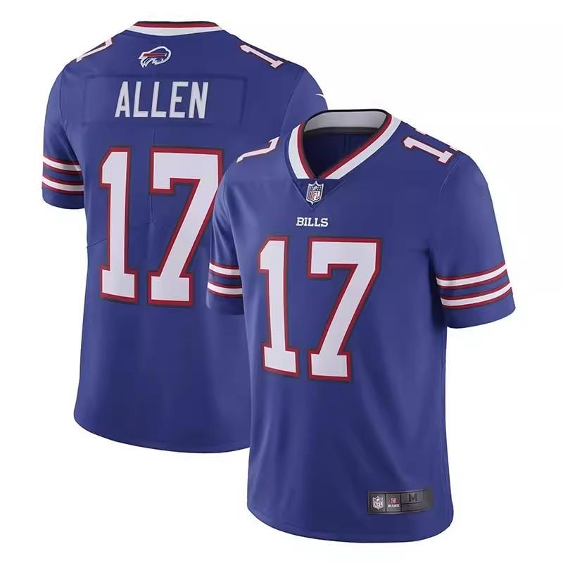 Buffalo Bills NFL Jersey 17 Josh Allen Mens Football Uniform Shirt - White Blue Red Black Camo Edition