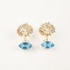 Marquise Natural Swiss Blue Topaz 925 Silver Friendship Day Ethnic Stud Earrings EE-144-2