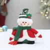 Knitted Fabric Small Sitting Doll Santa Claus Snowman Elk Penguin Holiday Decoration Ornament Christmas Decoration