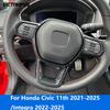 Accessories For Honda Civic 11th -2025 Integra -2025 Carbon Fiber Steering Wheel Cover Molding Trim Decoration Frame