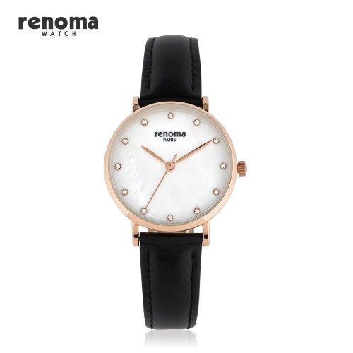 [RENOMA WATCH] RENOMA WATCH Women s Leather Band Watch_ Ivory RE505IV none