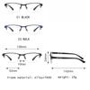 New Trend Reading Glasses Reading Glasses Men And Women High Quality Half Frame Diopters Business Office Men Myopia Glasses