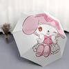 1pc Sweet My Melody Cartoon Umbrella, Portable 3-Fold Compact Umbrella, Suitable for Camping, Hiking and Travel, Ideal Easter Birthday Gift for Family