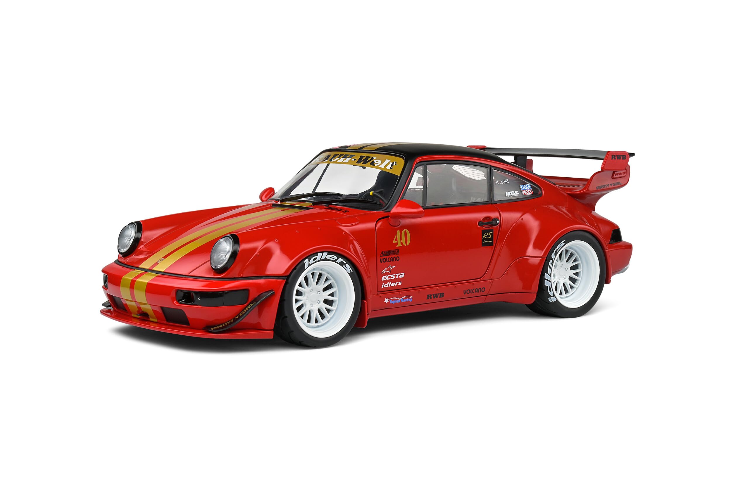 

SOLIDO 1/18 Porsche 911 (964) RWB Red Sakura 2021 Rauh-Woerth SOLIDO Rauh-Welt Mini Car