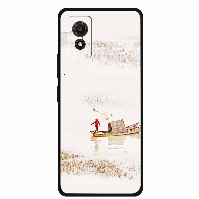 Phone Case For TCL 501 Case TCL501 Painted Cat Silicone Protective Cover for TCL 501 T433D 2024 Bumper Protector Fundas Coque
