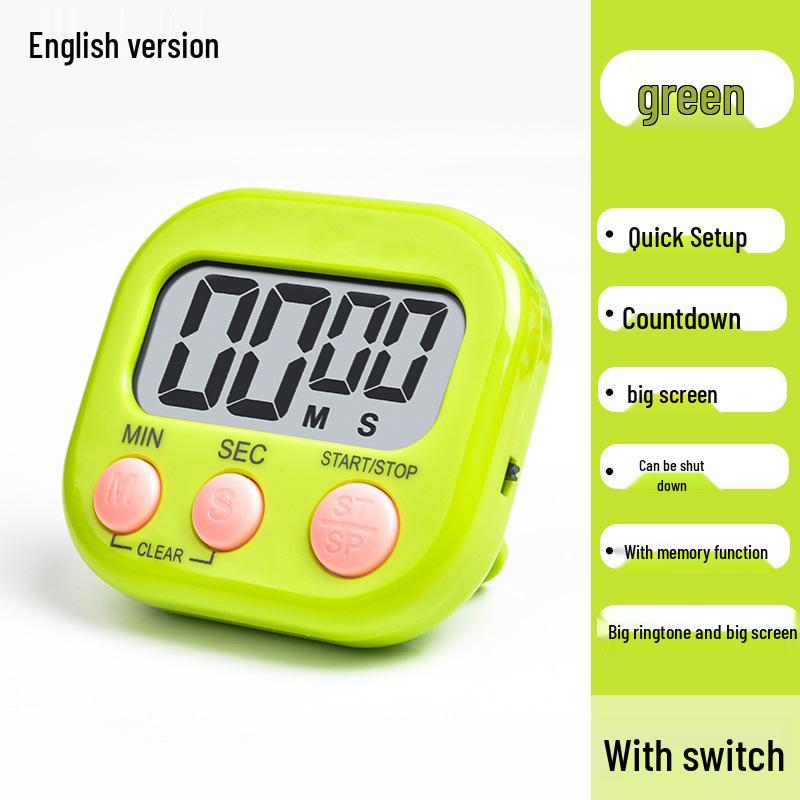 Large Display Electronic Kitchen Timer with Alarm