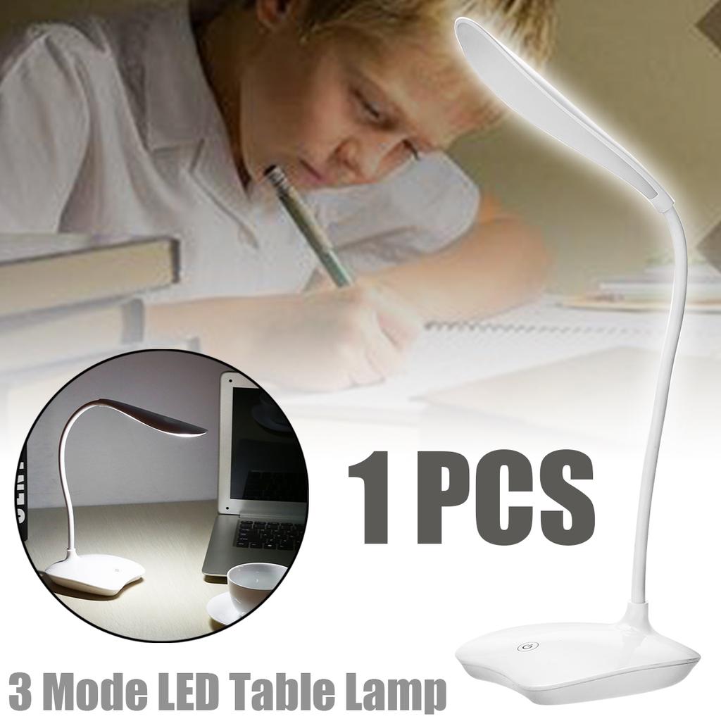 USB-Aufladung 3 Modi LED-Tischlampe Flexibler Touch-Sensor Lese-Schreibtischlampe