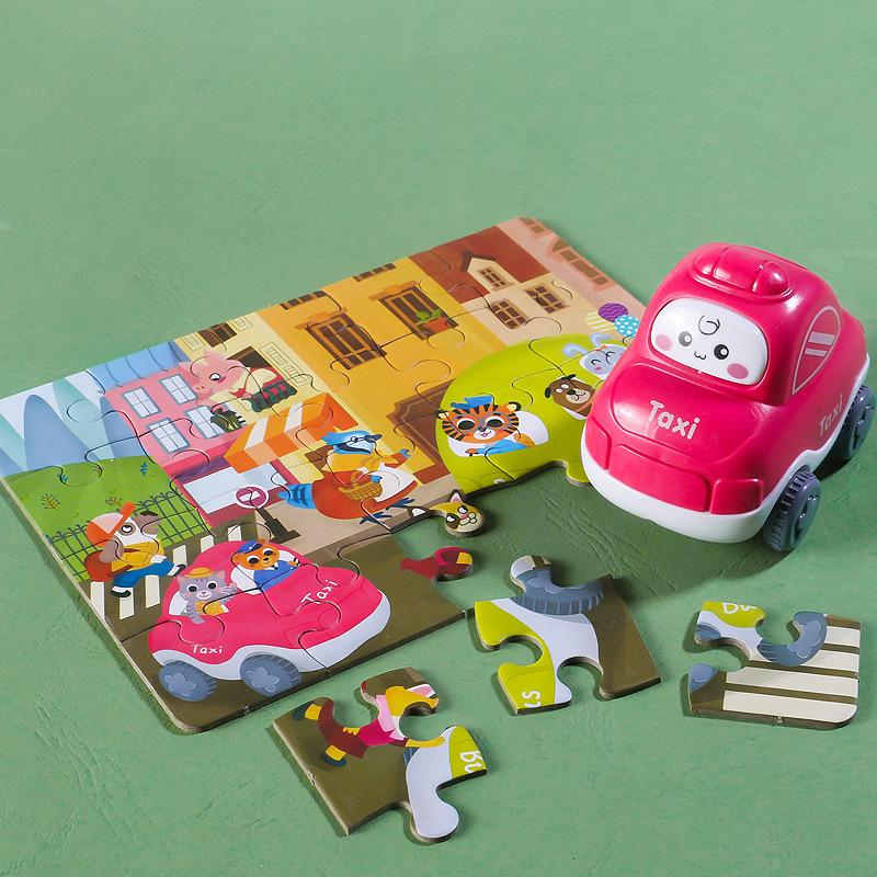 

Бесплатная доставка: Мультяшная машинка-пазл для малышей 1-3 лет - Раннее обучение и тренировка мозга Инерционный автомобиль