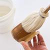 Staubwischen, Befeuchten, Wollpinsel mit großem Kopf, Ton, Keramik, Überglasur, Unterglasur, Keramikmalstifte