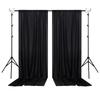 Fundal pentru petrecere perdele negre, perdele din material pentru galerie, perdele de fundal din material, 5 x 7/8/10 picioare, 1/2 panouri