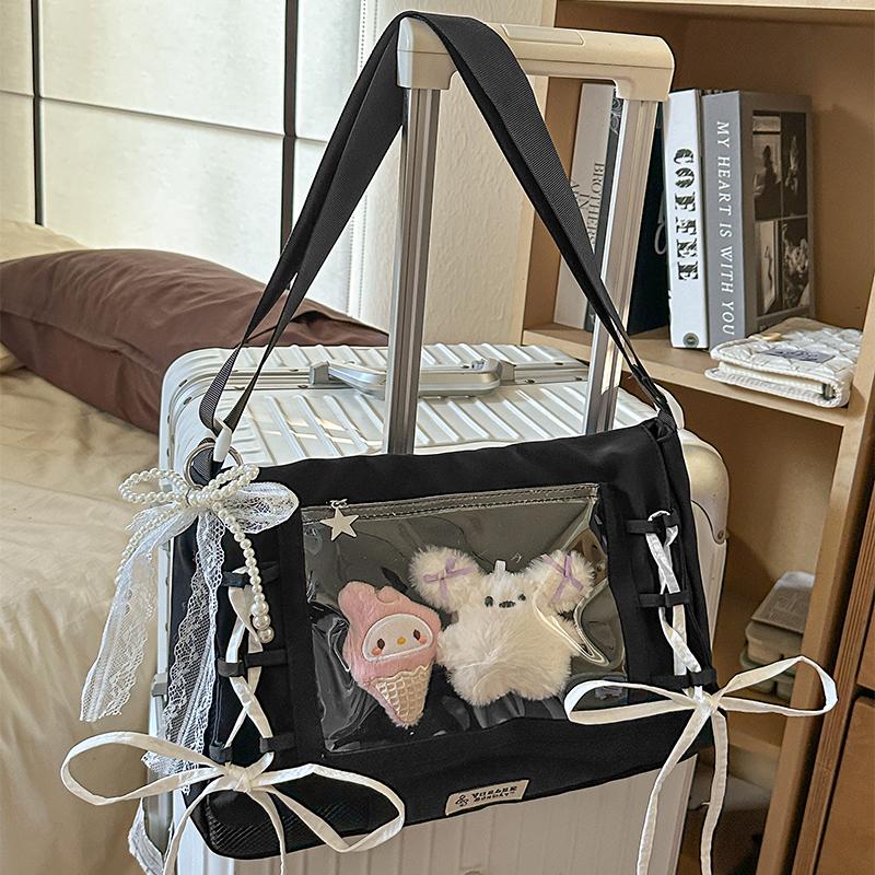 Japanese Hot-selling Ita Bag Transparent Lightweight Crossbody Bags New Sweet Cute Tote Bag Fashionable Personalized Square Bags