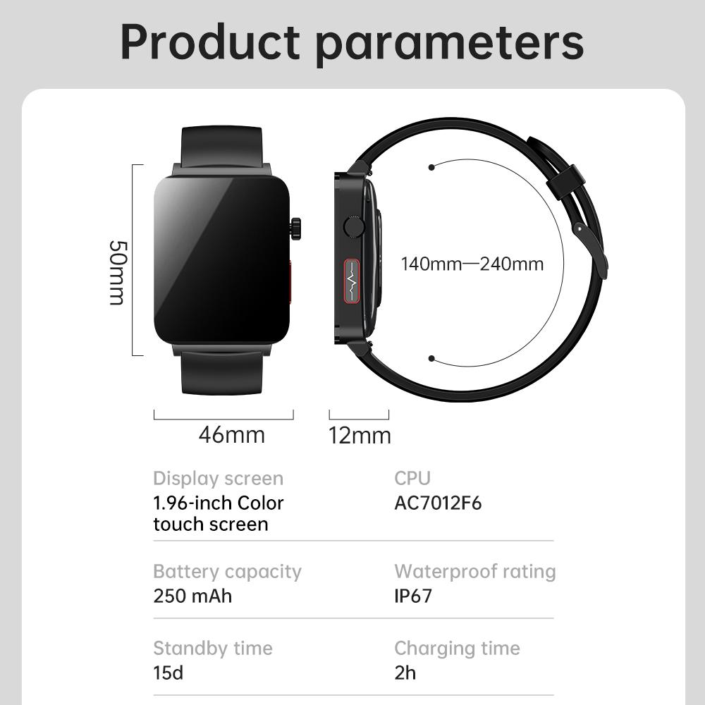 SACOSDING New ECG+PPG Smart Watch Blood Pressure/Oxygen Sleep Health Analysis BT Call Smartwatch Men Women For Androd iOS