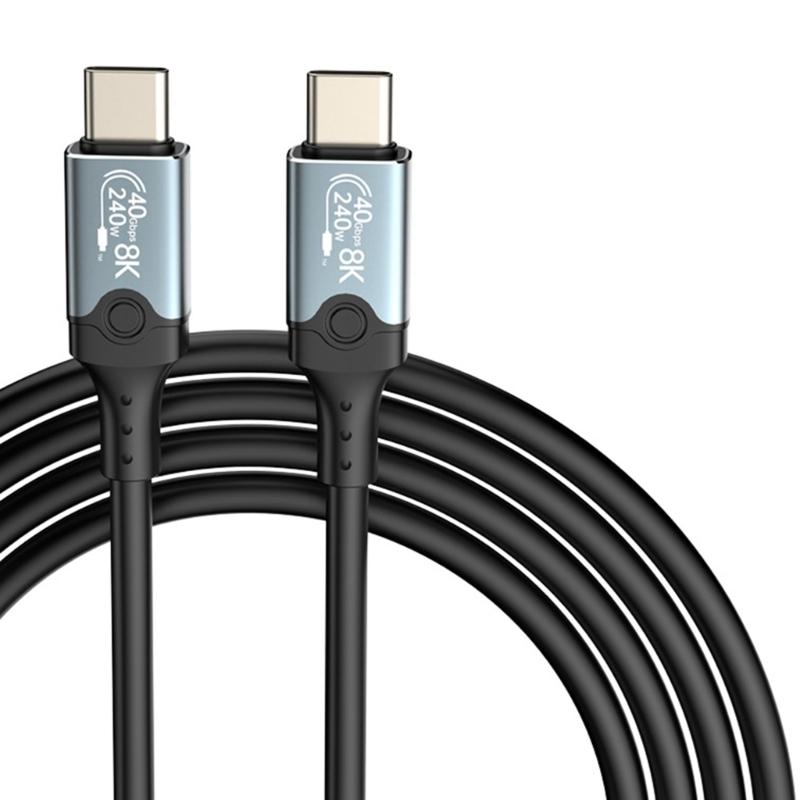 USB4 Cable 40Gbps USB C To USB C 240W Fast Charging Display Cable Support 8K@60Hz 40Gbps Data Cable for Smartphone