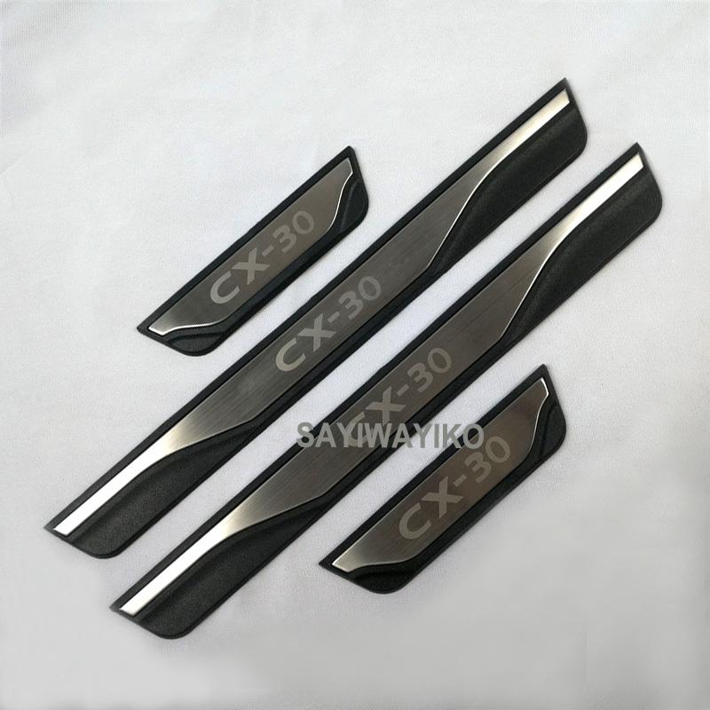 Car Styling FIT For    Mazda  cx 30 cx-30 Stainless Scuff Plate Door Sills Pedal Protector Cover Trim  Accessories