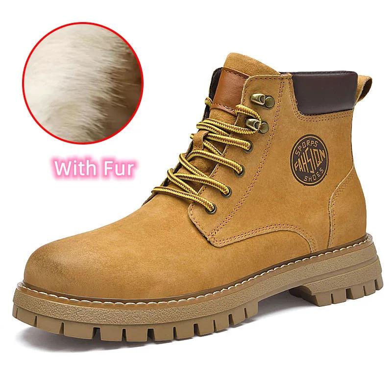 Fashion New Mens Ankle Boots High Top Sneakers Men Shoes Fashion Leather Formal Business Footwear Leisure Walk Men's Motorcycle Boots